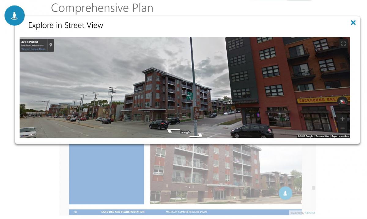 image shows screenshot of an interactive feature of the interactive Plan