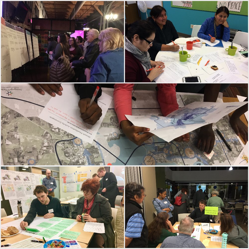  residents participating in Strategy prioritization activities, mapping activities, and providing feedbak at a Cap Times Talk event at the High Noon Saloon.